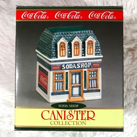 Vintage Coca-Cola Canister Collection 'Soda Shop' Miniature Canister - Picture 1 of 8